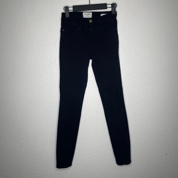 Frame Denim Denim - Frame Womens Jeans Size 24 Black Le High Skinny Leg Denim Casual Wear